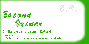 botond vainer business card